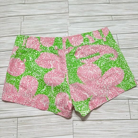 LILLY PULITZER THE WALSH SHORT 2 GREEN/PINK PREPPY VACATION RESORTWEAR - Picture 5 of 11